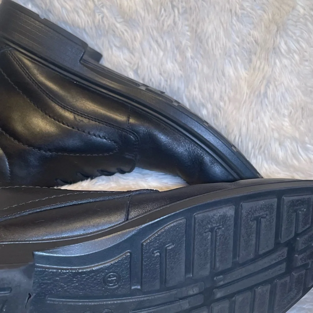 Ecco Men's Gore- tex Black Leather chukka ankle Shoes size 11